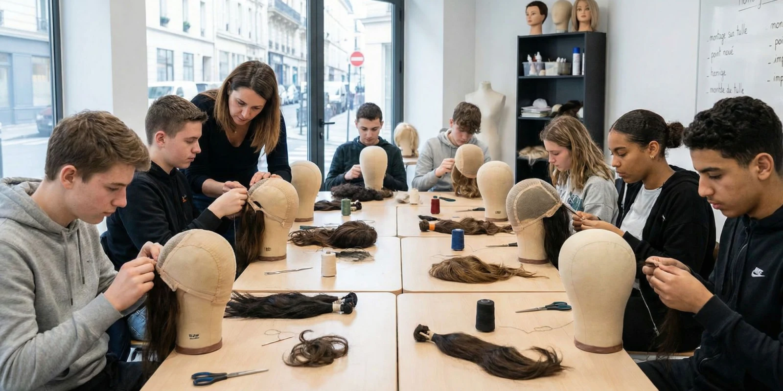 Maîtriser les Premiers Montages de Perruques en Bac Pro Perruquier Posticheur